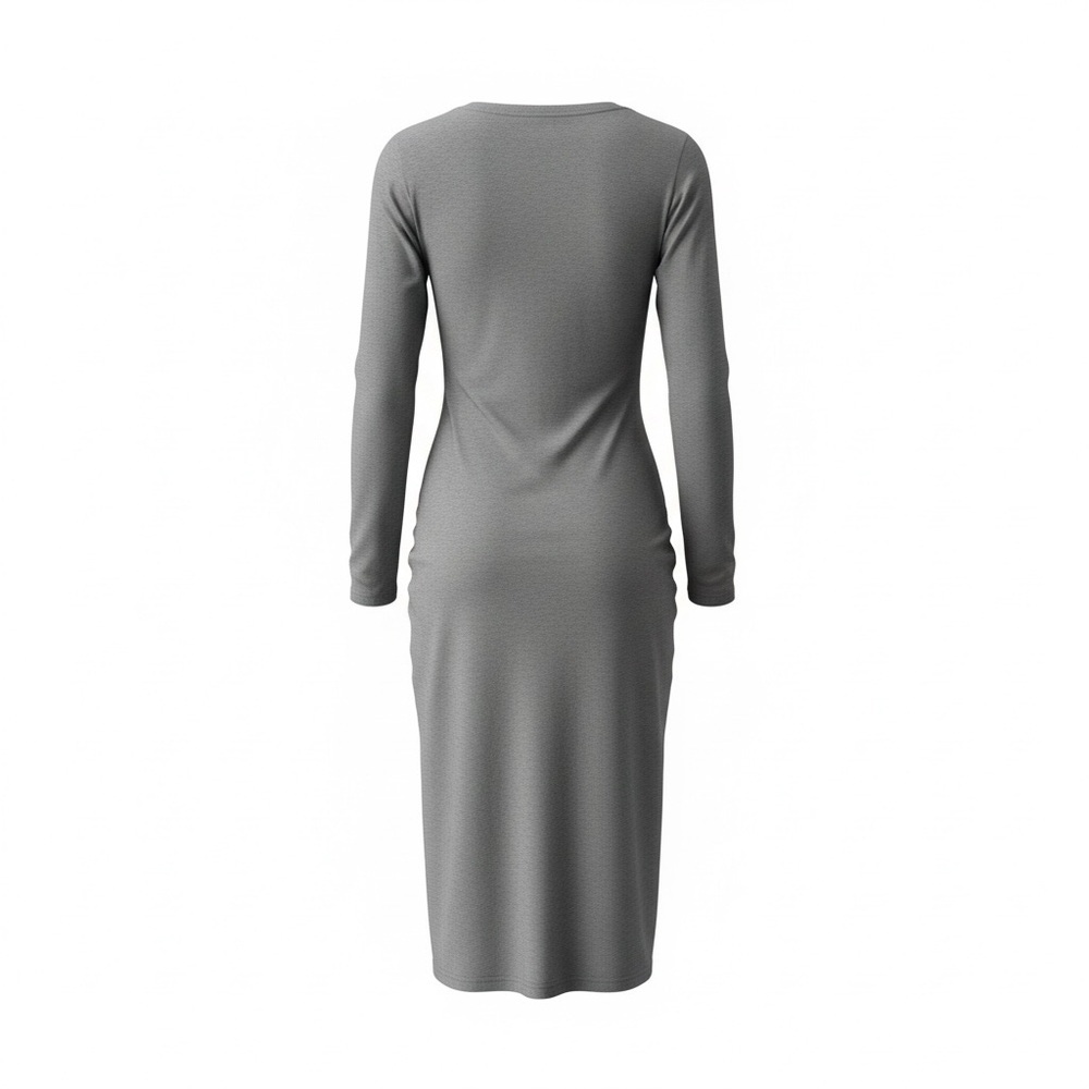 ✨ Asymmetrical Knit Tunic Top | Gray | Size L - Picture 3 of 9